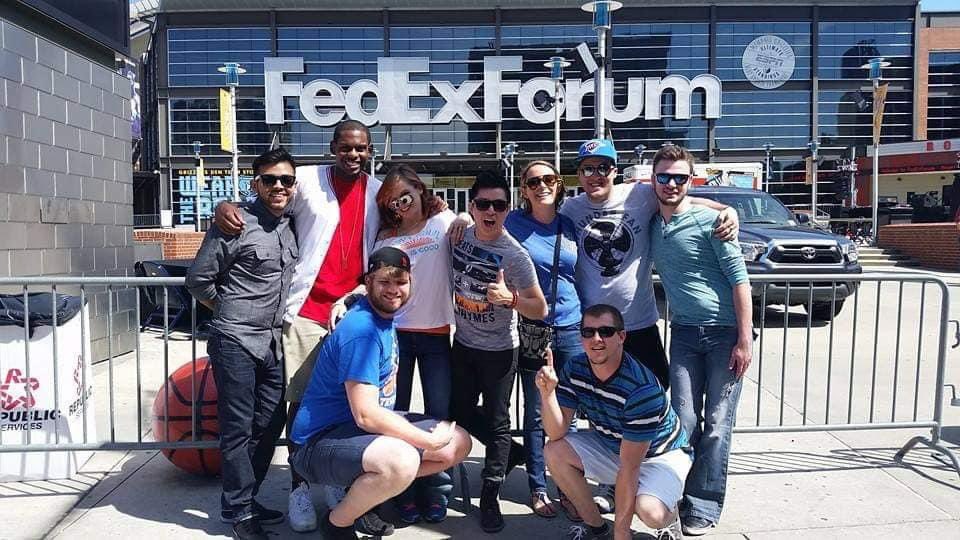 DevinNewsom's tweet photo. One of my @okcthunder Storm Chaser brothers passed away from COVID-19 yesterday. He was fully vaccinated - and only 33 years old. My heart goes out to his sweet family. He was such a vibrant guy, just so full of life. #RIPOscar ❤️⚡️#SC4Life https://t.co/nW8bjIUmuu