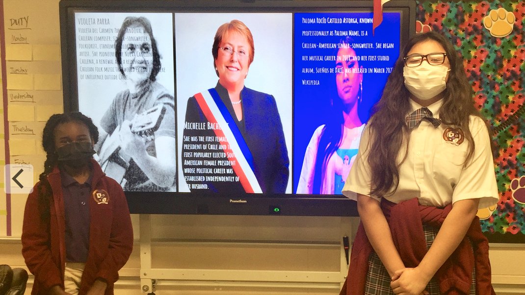 Diversity Club @YWLA_AISD facilitating their desire to learn more about other cultures with their club sponsor @DrJTJackson.   These girls did a phenomenal job presenting about Chile and highlighting women trailblazers. @drgoffney @lmamerson  #StudentLed #HispanicHeritageMonth