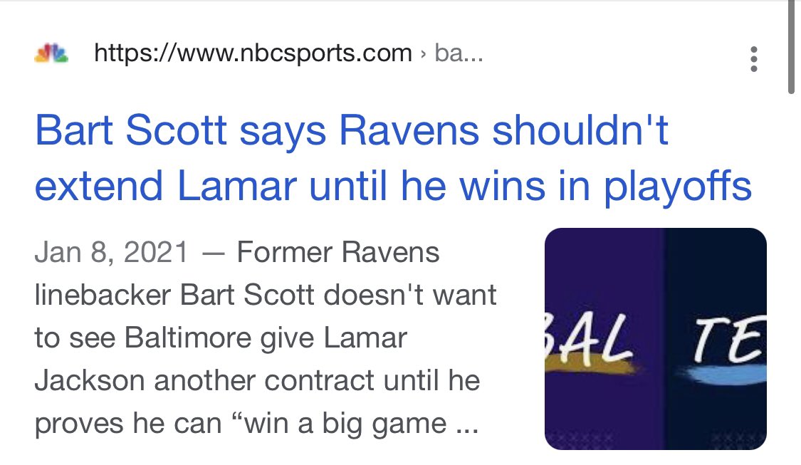 HoodieRamey's tweet photo. Nah keep that same energy about Lamar @BartScott57 https://t.co/UGoXk8lMll