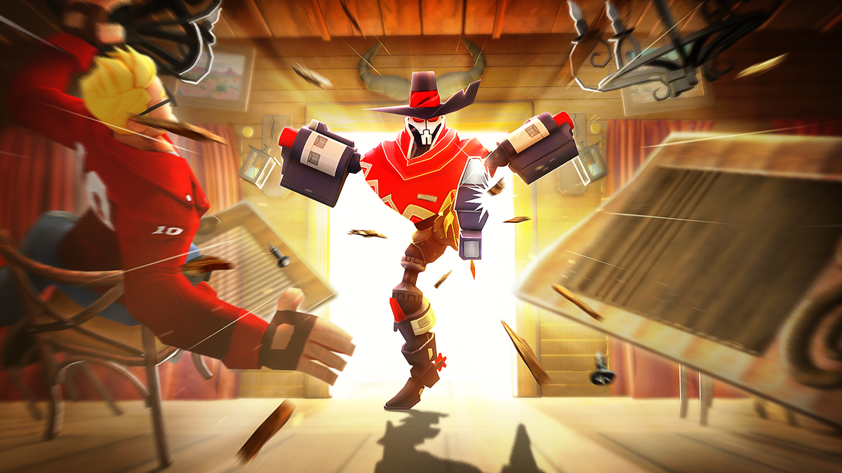 FRAGProShooter's tweet photo. Fraggers!
Only 2 days left to play Desperados' Comeback event and get your favorite Robot Cow-Boy! Yeeee-haw!🤠
#FRAG #FRAGProShooter #AllStarEvent https://t.co/H7VhdN2jy5