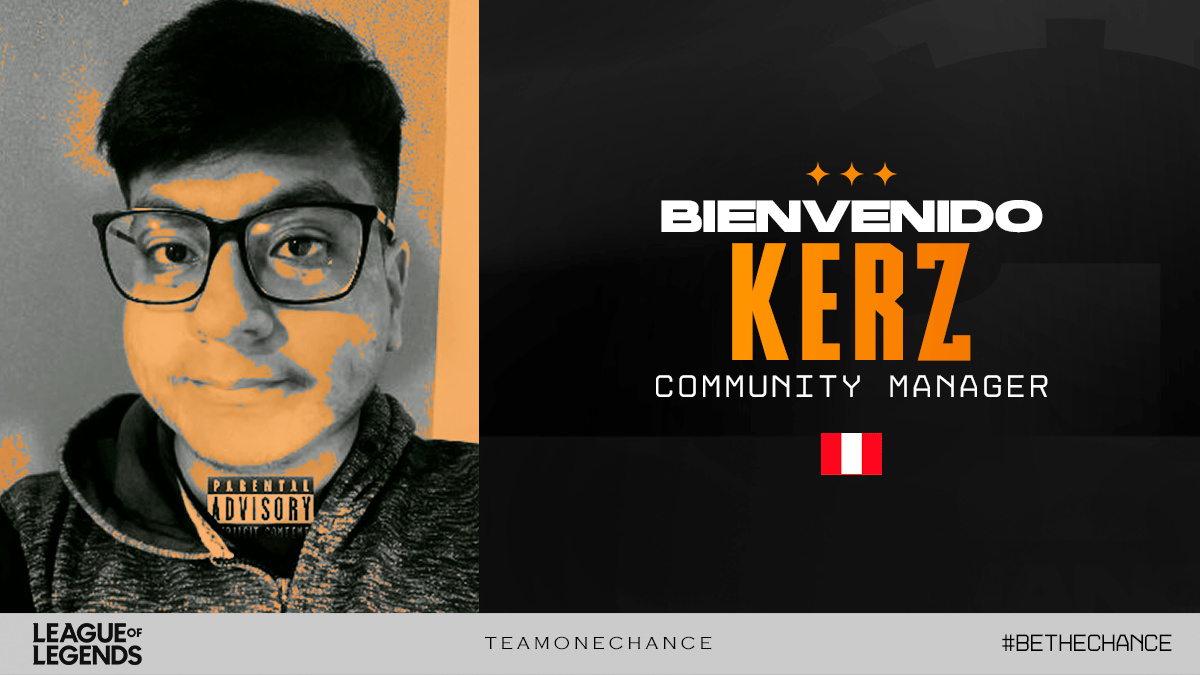 OneChanceTeam's tweet photo. Damos la bienvenida al nuevo CM de One Chance @kerz21_ alias el "Momazos Kerz".
Nos acompañará en el camino de este nuevo proyecto
¡Con rumbo al éxito esperamos lo mejor!
#BeTheChance https://t.co/VyWXpkeyKr