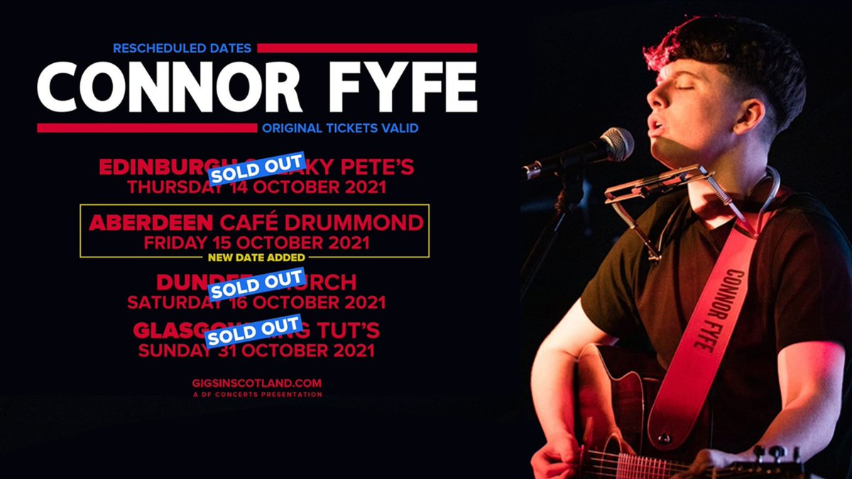 Aberdeen!!! Lets get this done!
Tell your mates they need come see me, The Roov and hitlist this Fri night ⬇️⬇️

ticketmaster.co.uk/connor-fyfe-ab…