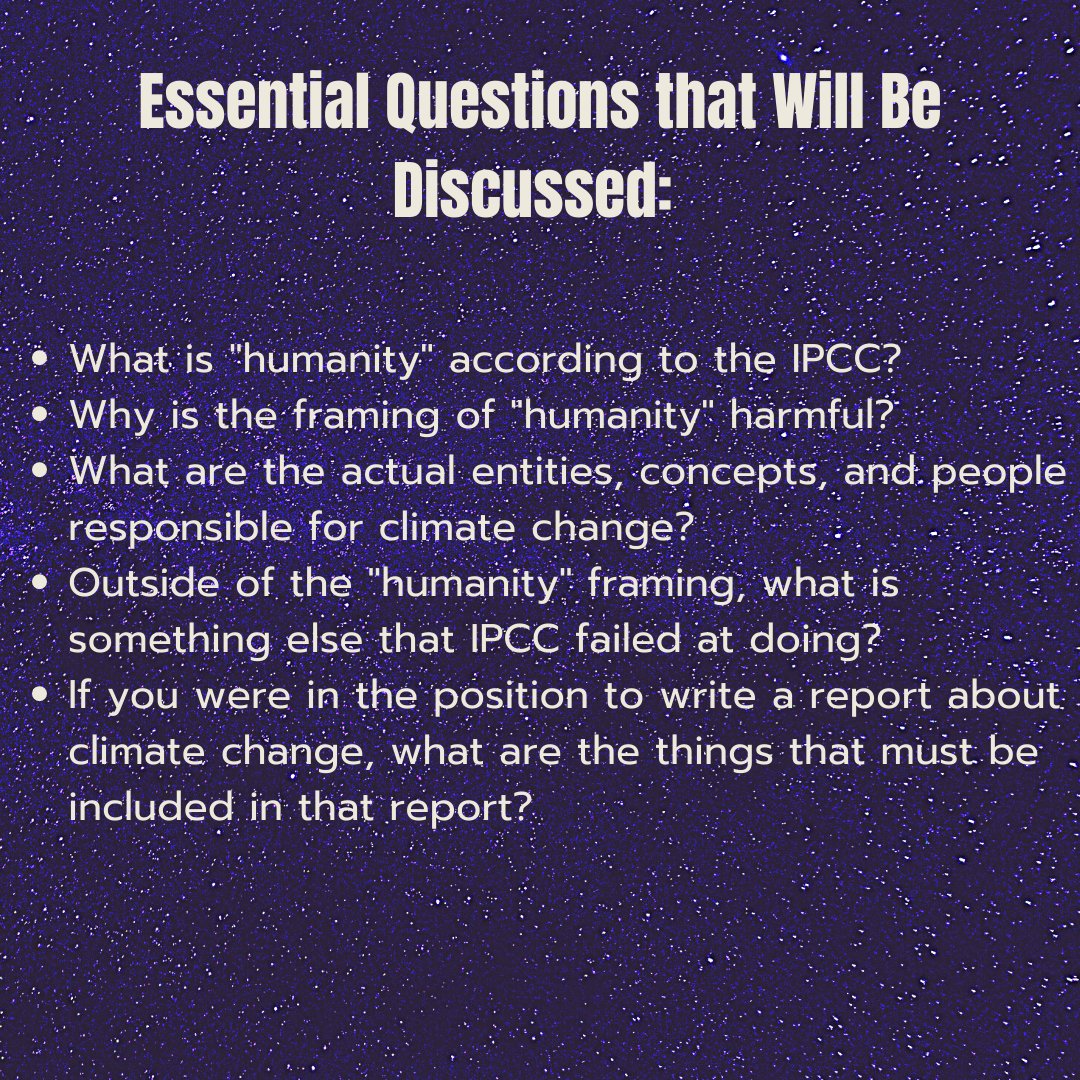 We will also have our 5th installment of UNClassroom called "Discussing the Pitfalls of IPCC 6th Assessment Report" on October 19th, 2021, at 6:00 PM EDT, on Zoom: unc.zoom.us/j/97371497188

Details are below.