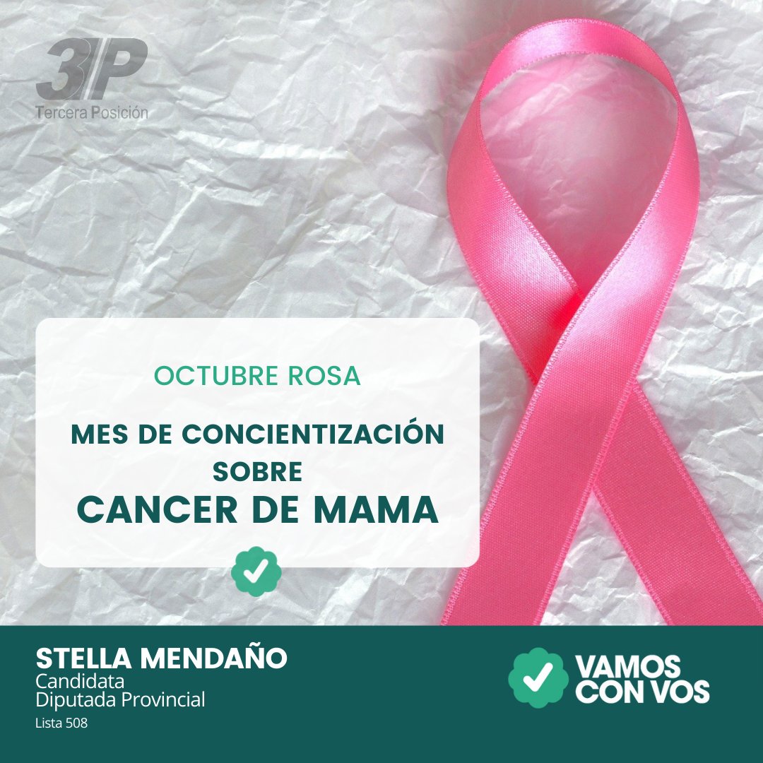 ❇️La detección precoz es el principal aliado en la lucha contra el #CancerDeMama

❇️Consulta con tu profesional de confianza!

#VamosConVos
#octubrerosa  #mesrosa #cancer #octubre #salud #rosa #prevencion #cuidate <a href="/stellamendano/">Stella Mendaño</a> <a href="/partido3p/">Partido Tercera Posición</a> <a href="/RandazzoF/">Florencio Randazzo</a> <a href="/GracielaCamano/">Graciela Camaño</a>