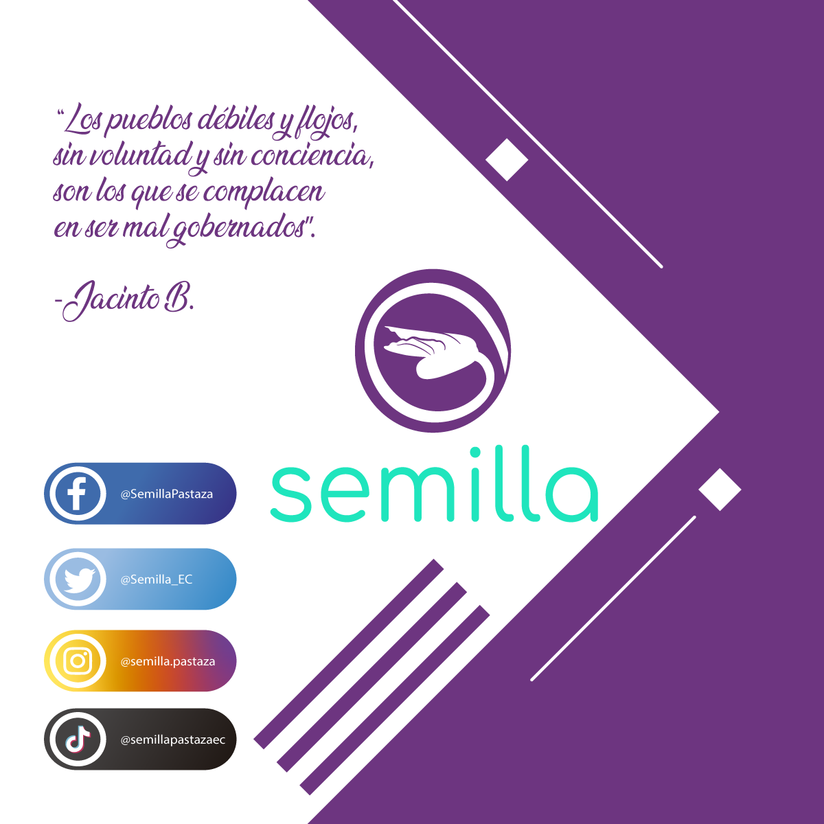 Semilla_EC's tweet photo. Se vienen momentos mejores y más metas por cumplir.
#SemillaPastaza
#SomosSemillaSeremosBosque
#SeguimosSembrando
#AnimoAnimoAnimo
https://t.co/D8TRdfwUt4 https://t.co/UUl0pKHH3a