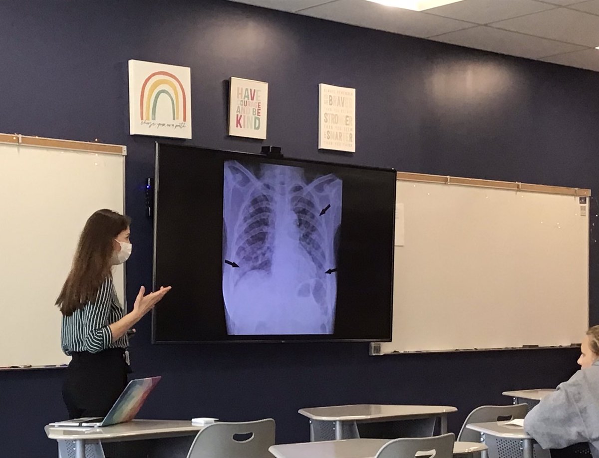 ReppinMath's tweet photo. Thanks to Hailee for volunteering her time and presenting about her career, Physician Assistant to our 9th and 10th graders! #ReverePride #RevereAlum https://t.co/bt8scT8TMX
