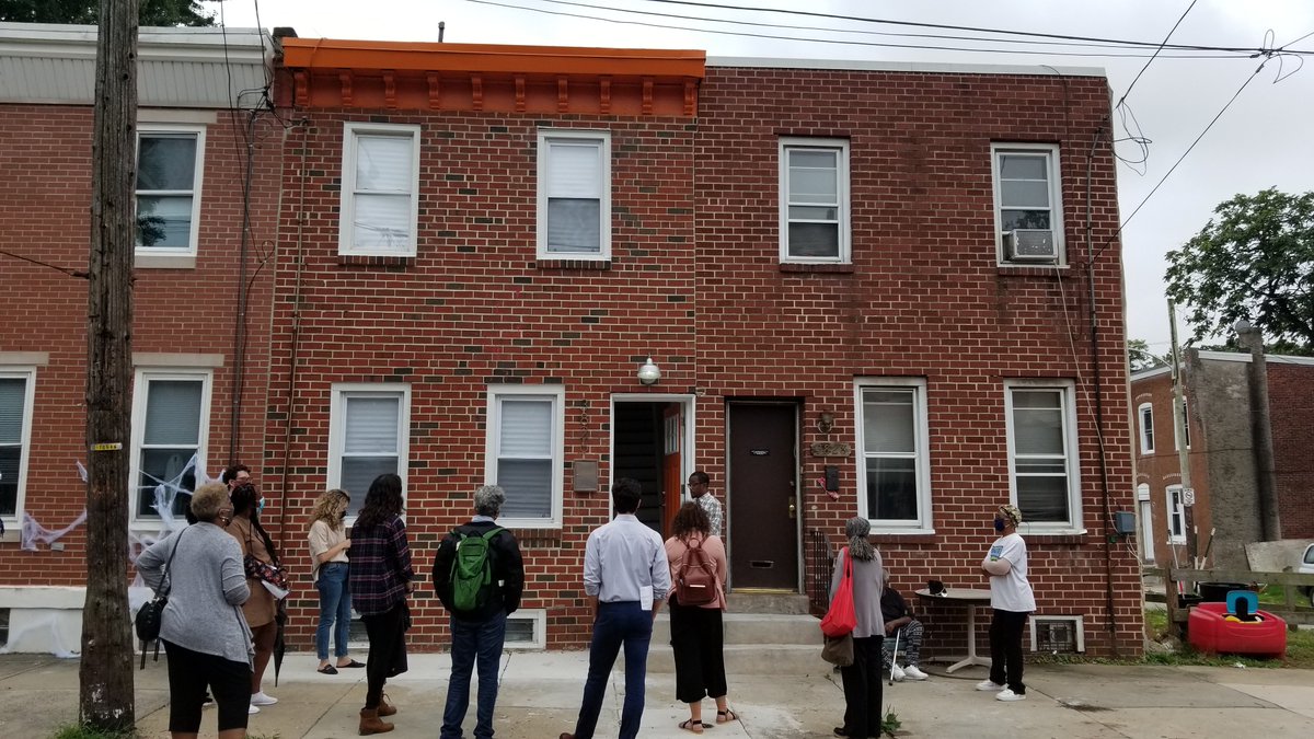 CPlacke21's tweet photo. Great Morning @PHLPromiseZone ! Visiting Jumpstart sites and learning from aspiring local developers committed to investing in West Philly #affordablehousing.
Thank you, Mount Vernon Manor CDC for hosting, @PhilaHsgAuthPHA @KennyBWeinstein @PHLPlanDevelop @PHL_CEO @LISC_Philly https://t.co/kYjqKz9I1S