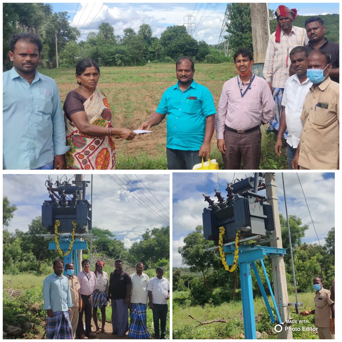 eeomdharmapuri's tweet photo. இன்று தர்மபுரி கோட்டம் பென்னாகரம் து.கோ ஏரியூர் பிரிவு சார்பாக RSFS 10000 1 Nos இலவச விவசாய மின்இணைப்பு வழங்க 63KVA மின்மாற்றி இயக்கப்பட்டது நன்றி EE/DPI @sedpitangedco @collrdpi @V_Senthilbalaji @RajeshLakhani69 @CMOTamilnadu @DrSenthil_MDRD #1லட்சம்புதியமின்இணைப்புகள் https://t.co/BY59ANymOJ