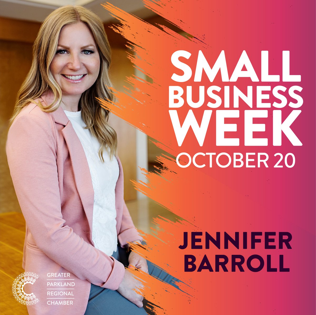 Next week is Small Business Week!!

Join us for a virtual Keynote Presentation with Jennifer Barroll on Wed, Oct 20. Can't make the live stream? It'll be recorded and available for registered attendees to rewatch for 30 days afterwards.

Registration info: gprchamber.ca/small-business…
