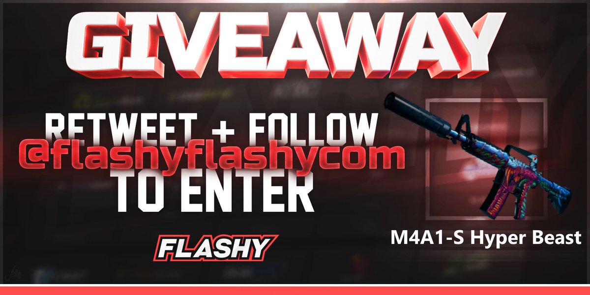 flashyflashycom's tweet photo. 🔥 24H GIVEAWAY !!! 🏆 M4A1-S Hyper Beast !

To win:
✔️ Visit for free codes: https://t.co/Fonu6EuBpu
✔️ Retweet
✔️ Follow us
✔️ Turn on twitter notifications

#flashyflashy #giveaway #csgoskins #CSGOGiveaway https://t.co/egC2cf9WiZ