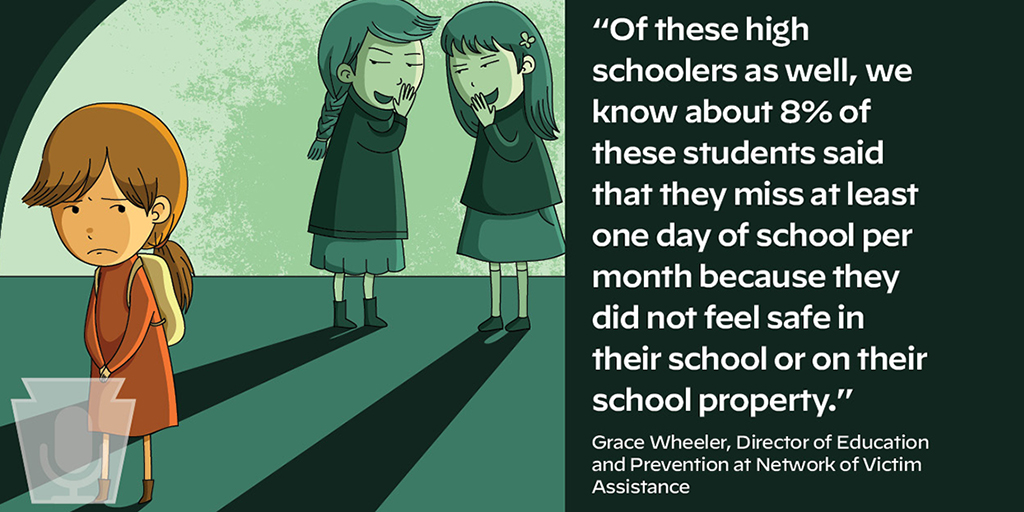 PSBA's tweet photo. Did you know October is #NationalBullyingPreventionMonth? Listen to Bullying prevention: Teaching students to be upstanders, an episode of #KeyEdRadio, to hear how @novabuckscounty is teaching students strategies to fend off bullies and what to do when they see it occurring. https://t.co/Ej0VckZg4p