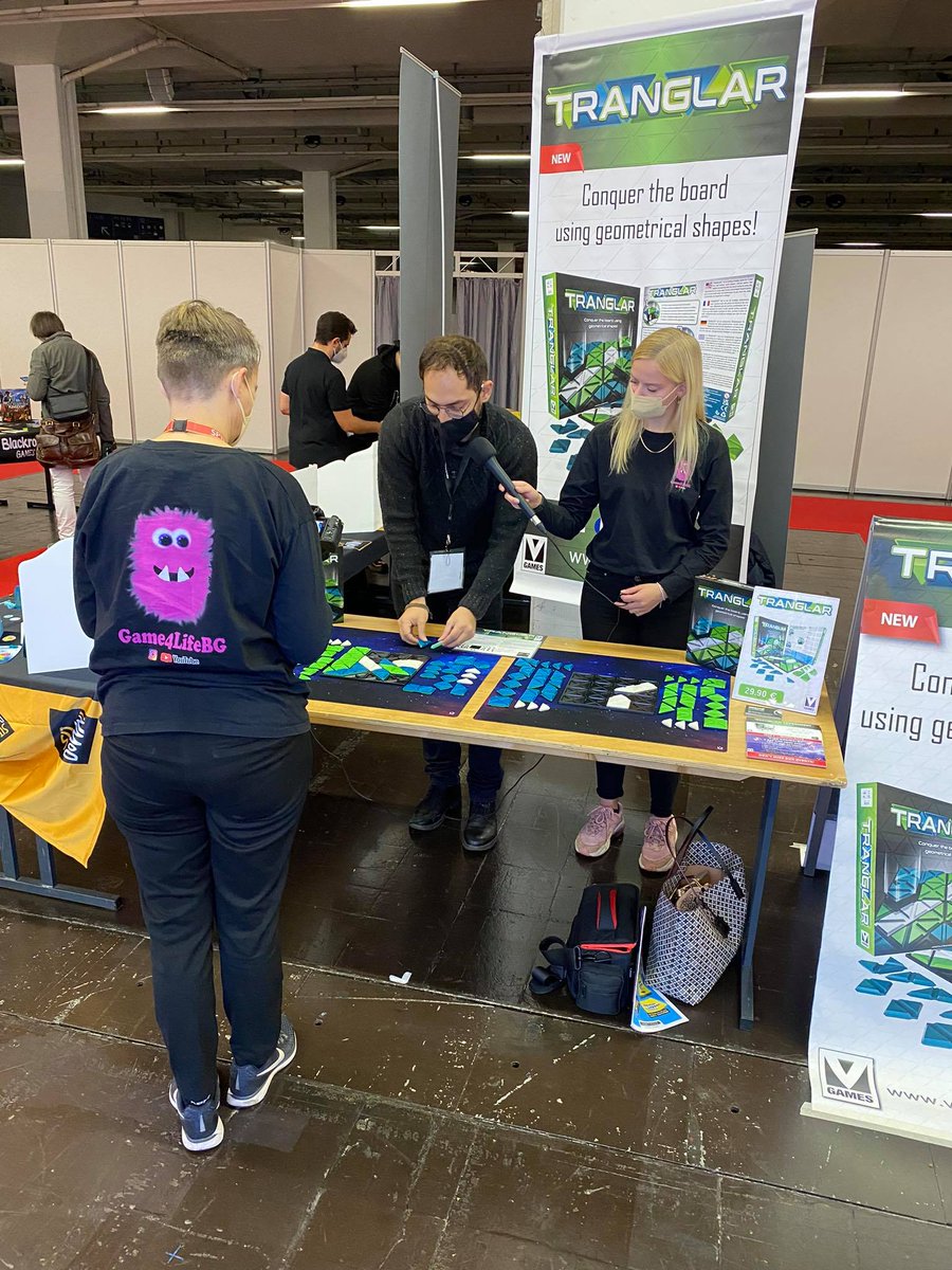 v_cubes's tweet photo. First press live coverage for Tranglar by Game4LifeBG!

#essenspiel2021 #boardgames #dicetower #SPIEL2021  #Spiele #bggplay #familygames #tabletopgaming #boardgamereviews https://t.co/hi08QVnC7F