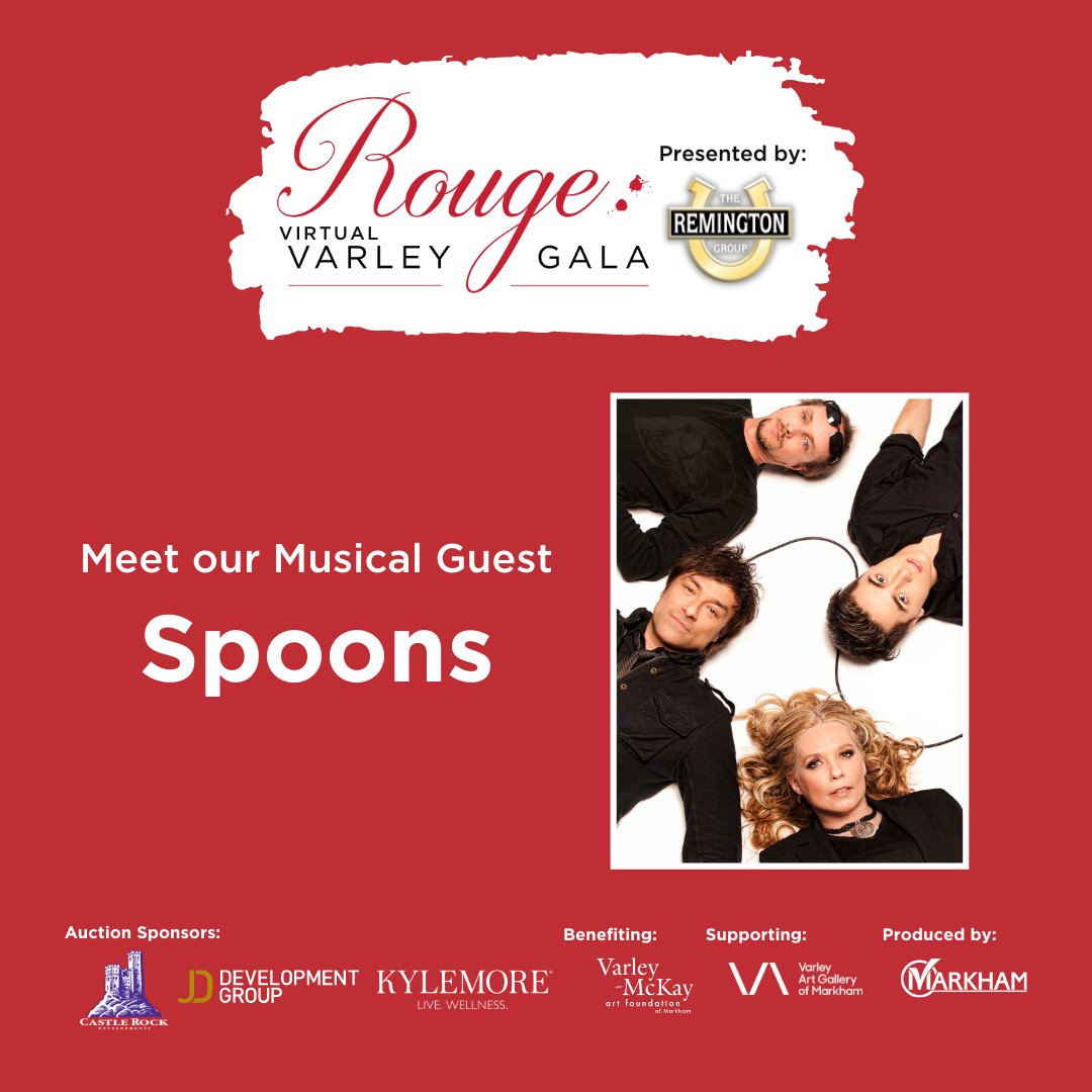 VarleyMckay's tweet photo. Meet our musical guest for the Rouge: #VirtualVarleyGala, @thespoons!
Comment below your favourite Spoons song!
#MarkhamCares #MarkhamEvents https://t.co/UmshsV9taz