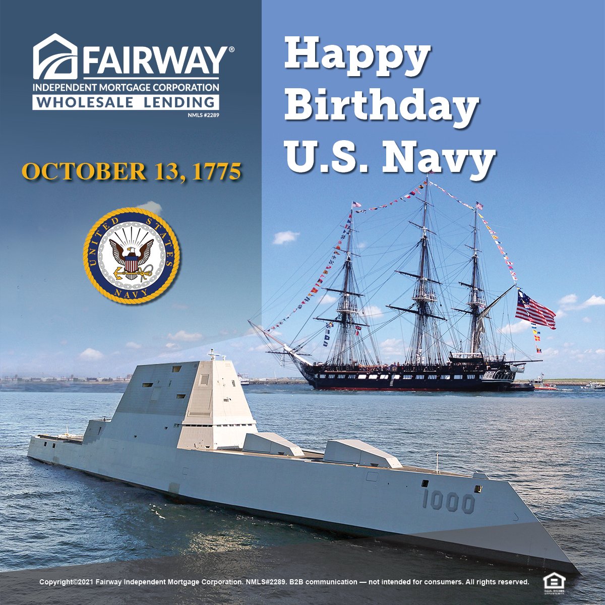 Happy Birthday to U.S. Navy!

#wholesalethefairway #military #VA #veterans #navy #brokerthefairway