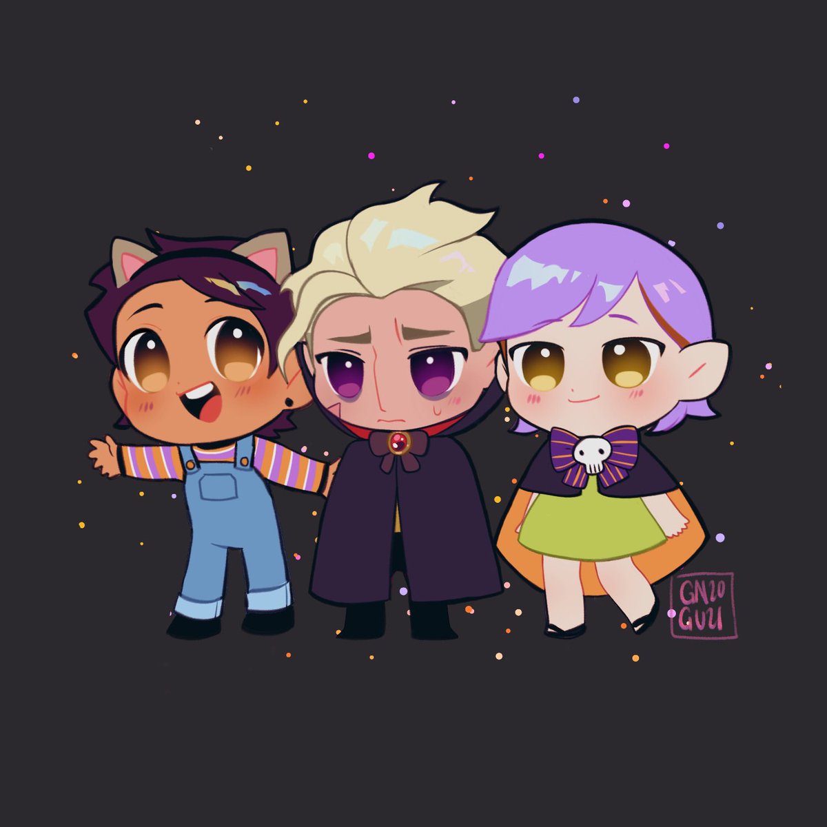 Sticker that goes w the standee preorders. 

Lil Halloween babies #toh #luznoceda #amityblight #goldenguardhunter