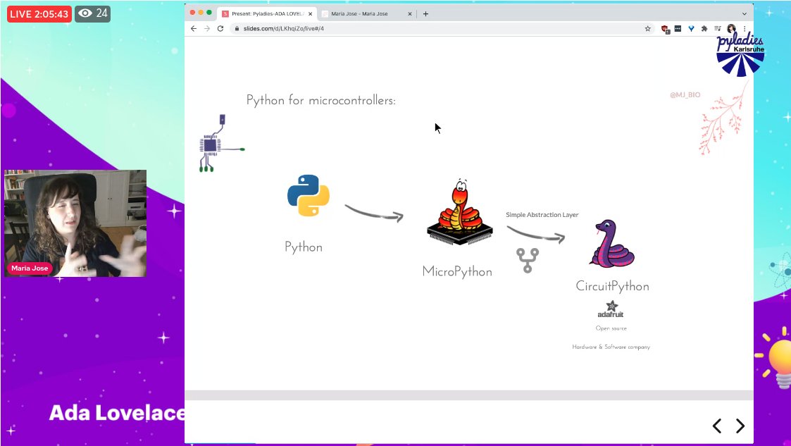 pyladiesmunich's tweet image. 🐍 with @MJ_BIO, &quot;A gentle overview of DIY with Python&quot;  Hold on and learn how to start with those projects... ⭐⭐⭐

live: youtube.com/watch?v=w0Ty8s…

#AdaLovelaceDay #AdaLovelaceDay21 #AdaLovelaceDay2021 #pythonprogramming #DEVCommunity