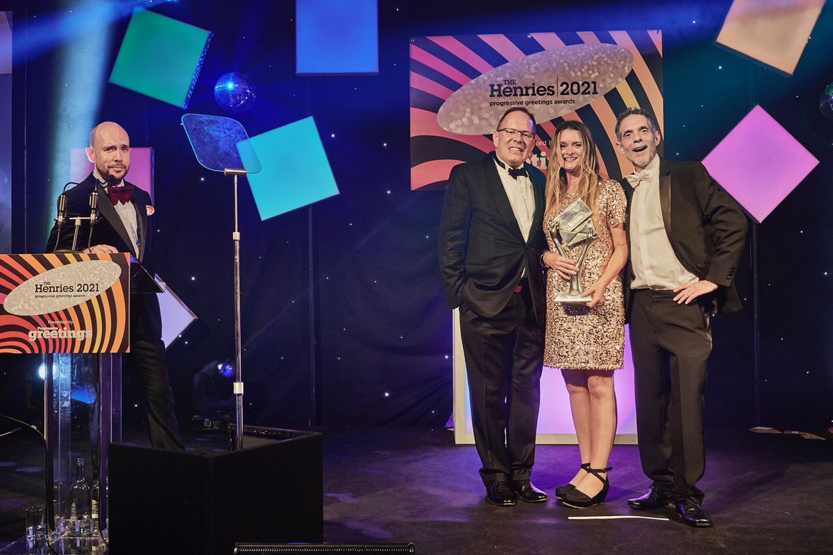 WendyJBlackett's tweet photo. Pic from last week’s #Henries awards in London! 🙌🏼 @tomallencomedy obvs had money on one of the other finalists 😬 https://t.co/BCvm0ZUcmw