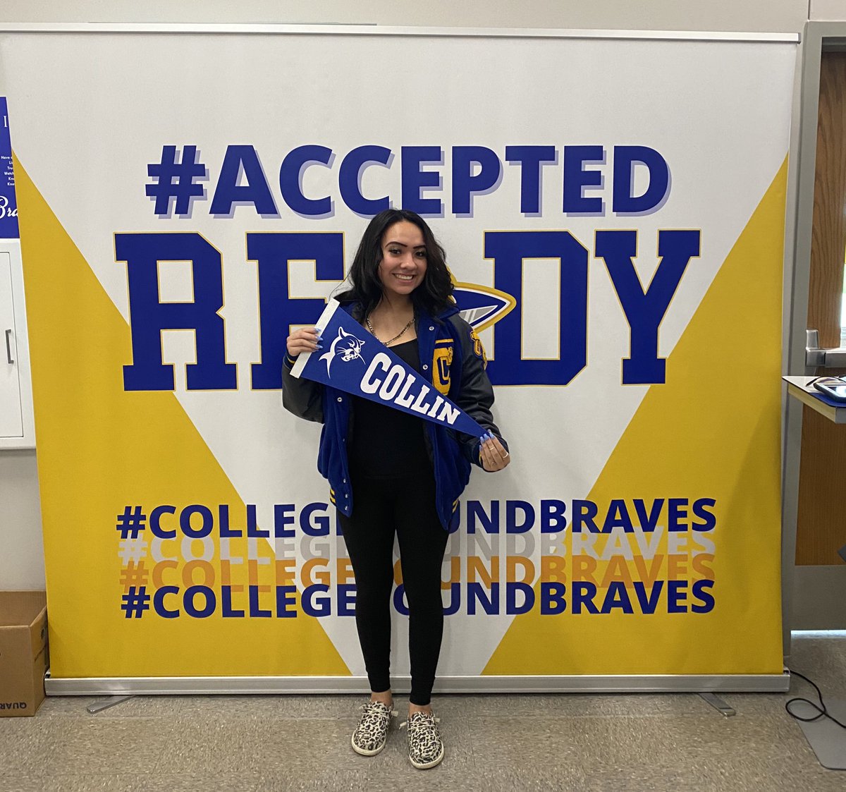 CISDCCMR's tweet photo. We are so proud of Briana Martin for getting accepted to Collin College! Congratulations! #collegeboundbrave https://t.co/um1ffE4JcM