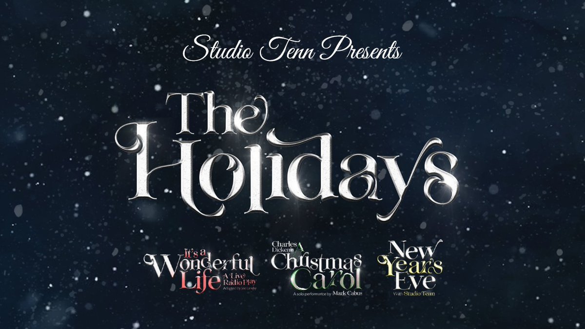 StudioTenn's tweet image. We are thrilled to welcome you back, to gather, and to celebrate—The Holidays! Join us for three very special events this December as we return to LIVE theatre.

Tickets go on sale this Friday! More details to come.