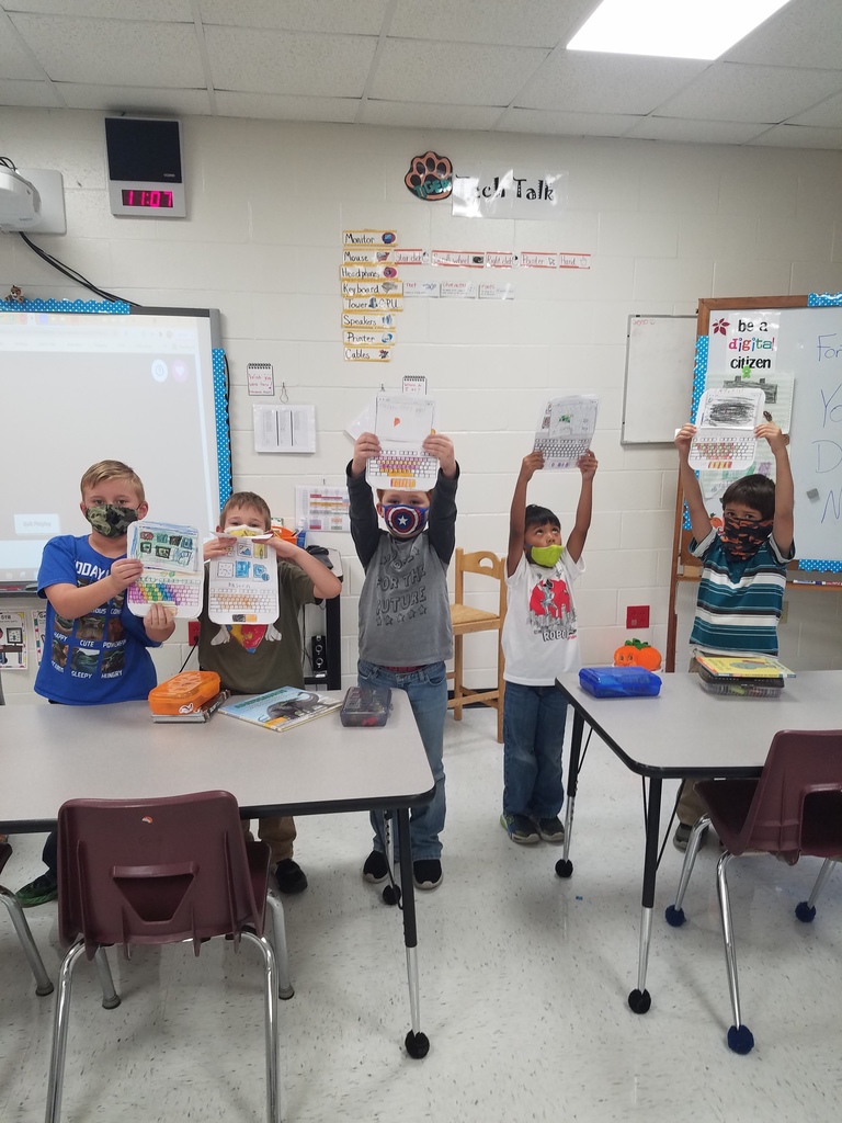 ib327schools's tweet photo. The IBES 2nd graders did an outstanding job on their "Build a Laptop" project. Mrs. Saunder's computer class worked hard to designed their own keyboard, website, chose their computer applications and glue in the appropriate hardware #ibtigerpride https://t.co/fHIdeduM8K