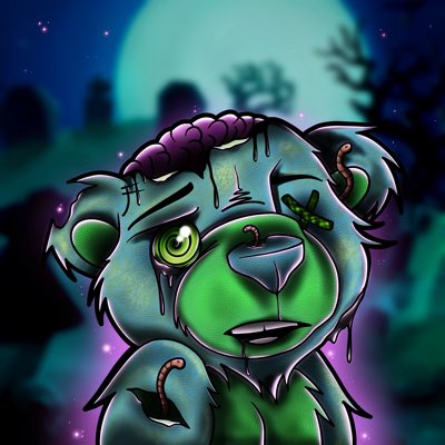 Undead Bear Dropping Tonight @nftguildabear 🧟‍♀️🧸 #nft #nftartist #guildabear #ethereum #opensea #follow #retweet #nftcommunity #NFTcollection #NewProfilePic