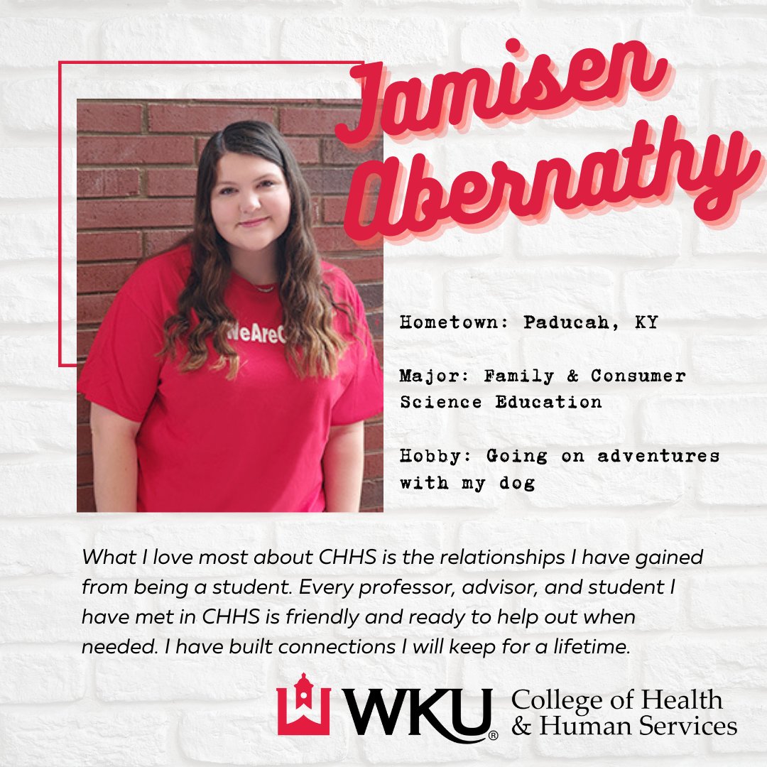 CHHS_WKU's tweet photo. Get to know our CHHS Ambassadors! #weareCHHS https://t.co/bZfpLQYL0l