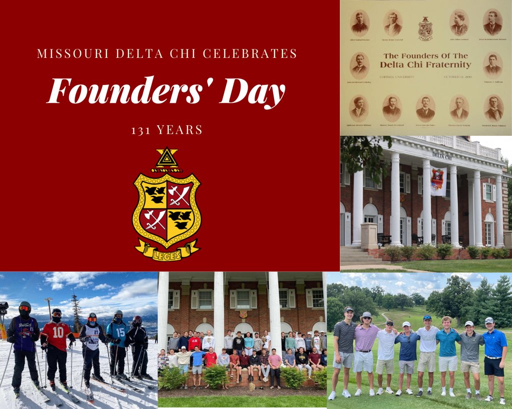 Today is Founders’ Day! It has been 131 years since Delta Chi was established at Cornell University in 1890. We look forward to continuing our brotherhood, and creating great memories at mizzou for years to come!