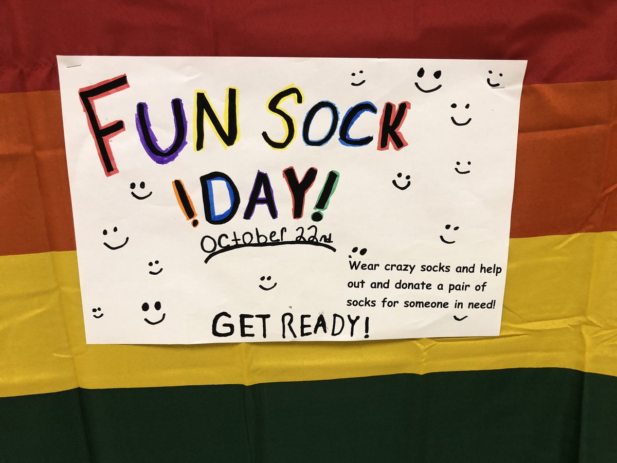 Hey Lions! Get your crazy socks ready for October 22 and please consider donating a pair of new socks for a person in need in our community!