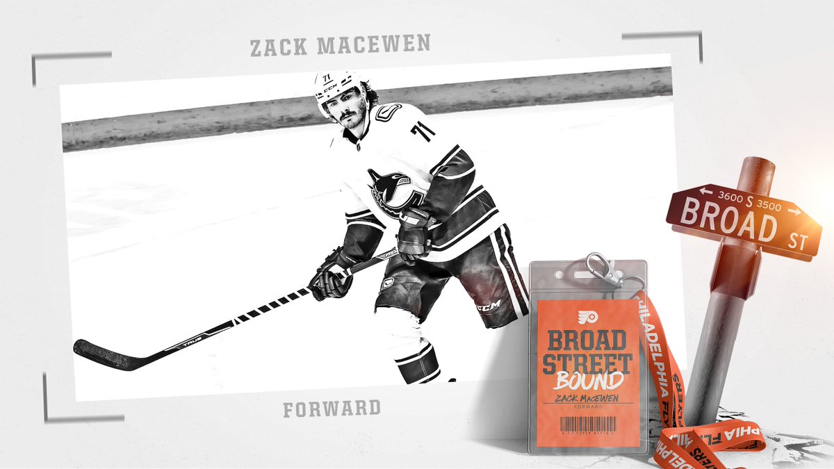 NHLFlyers's tweet photo. TRANSACTIONS: We have claimed right wing Zack MacEwen off of waivers from the Vancouver Canucks.
 
Center Kevin Hayes has been placed on Long Term Injured Reserve (LTIR). https://t.co/OqR4pe18oQ