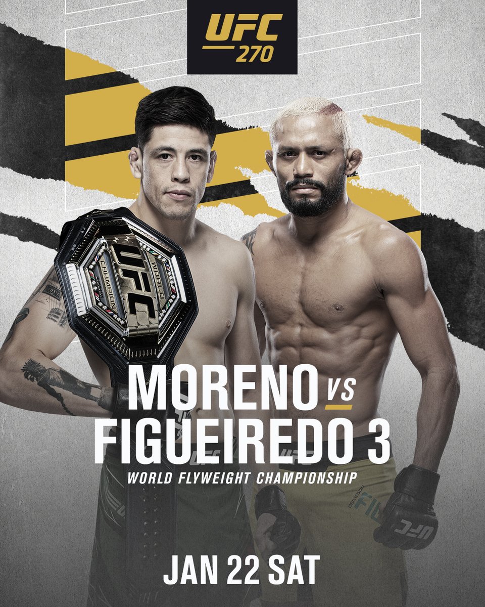 A 𝑻𝑹𝑰𝑳𝑶𝑮𝒀 set to kick off the new year with a bang 💥

🏆 @TheAssassinBaby vs 🇧🇷 <a href="/Daico_Deiveson/">Deiveson</a>

[ #UFC270 | Sat. January 22 ]