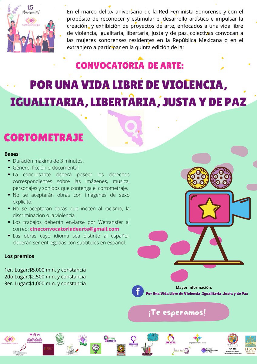 LolaaHergil's tweet photo. 23 colectivas sonorenses invitan a participar en la convocatoria de arte para reconocer a las artistas, creadoras, periodistas, escritoras que a través de sus espacios buscan una vida libre de violencia, igualitaria, libertaria, justa y de paz. https://t.co/GjWqky5cXh