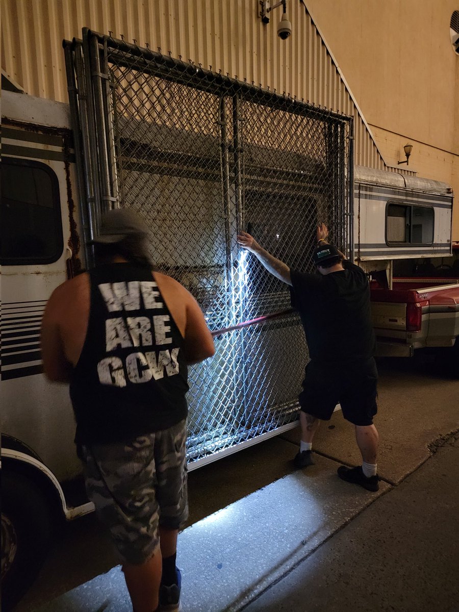 LLakshin's tweet photo. Not much of a Twitter user but BIG shot out to the big man of the GCW Ringcrew @bigvin911 and to everyone else who helped out on Sunday on taking down the ring! https://t.co/r1hUEMoj8W