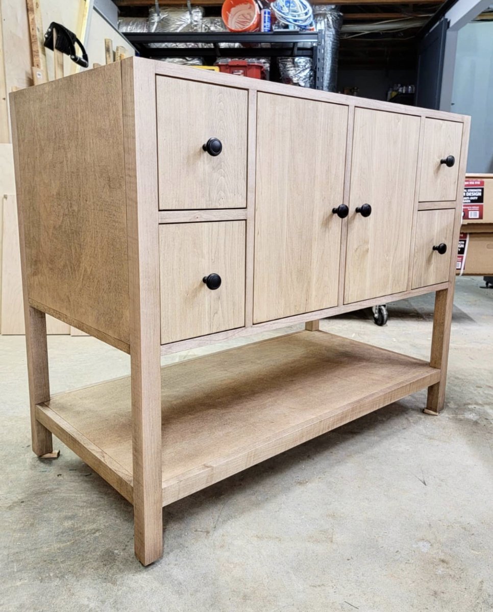 We are in awe over this vanity by @woodshopmike using our Accuride soft close slides for the drawers! We can’t wait to see the final bathroom space come together. To browse our #drawerslides to find the best fit for your #design project, click here: bit.ly/3kFFsxy