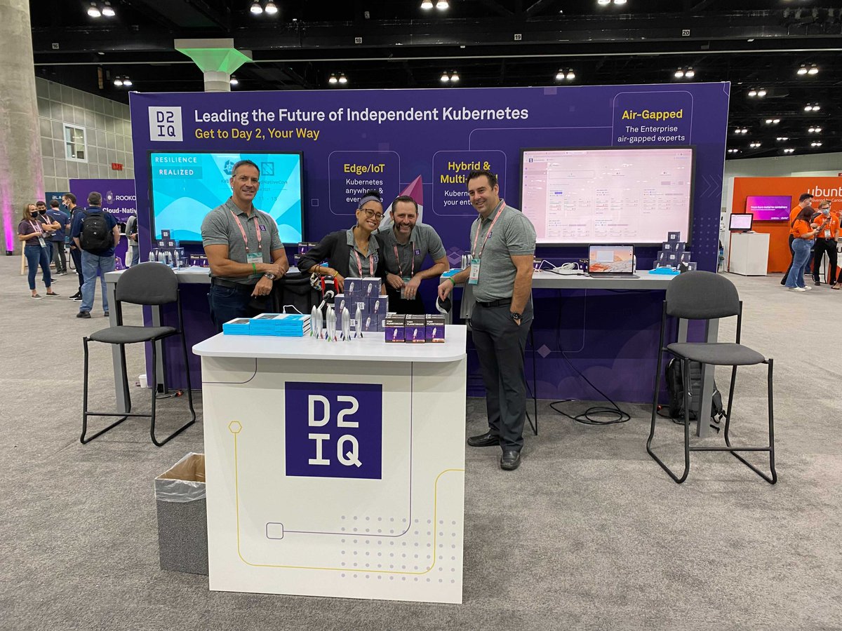 D2iQ's tweet image. At #KubeCon? Stop by our booth (G6) to hear how our enterprise #KubernetesPlatform solves the hard problems. Space is EXTREMELY limited! bit.ly/2X0zmhZ