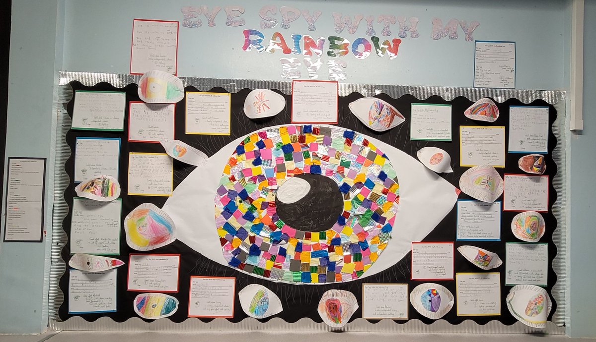 gwyrosydd2018's tweet photo. Eye Eye!! 👁 We have been celebrating differences, be it skin colour, hair colour, eye colour, height etc. We love the fact that we are all part of the same class but also individual, unique! We have written rainbow eye poems and created some amazing eyes! #gspLLC #gspHWB #gspEXP https://t.co/OZW6wGD8P4