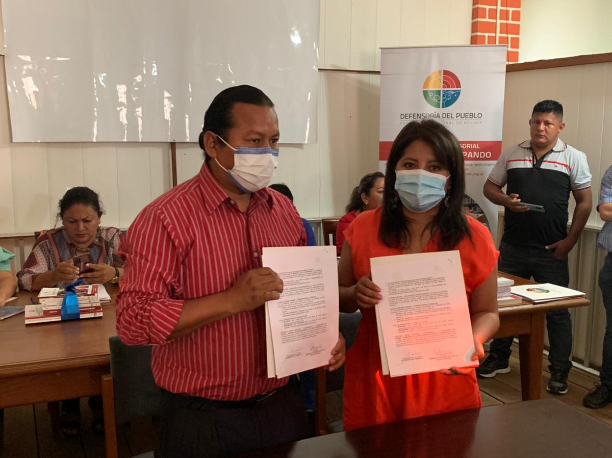 DPBoliviaOf's tweet image. La @DPBoliviaOf y 13 gobiernos autónomos municipales de Pando firmaron convenios marco de cooperación interinstitucional donde asumieron el compromiso de implementar acciones que permitan fortalecer los servicios y atención a la población, principalmente, a #sectoresvulnerables.