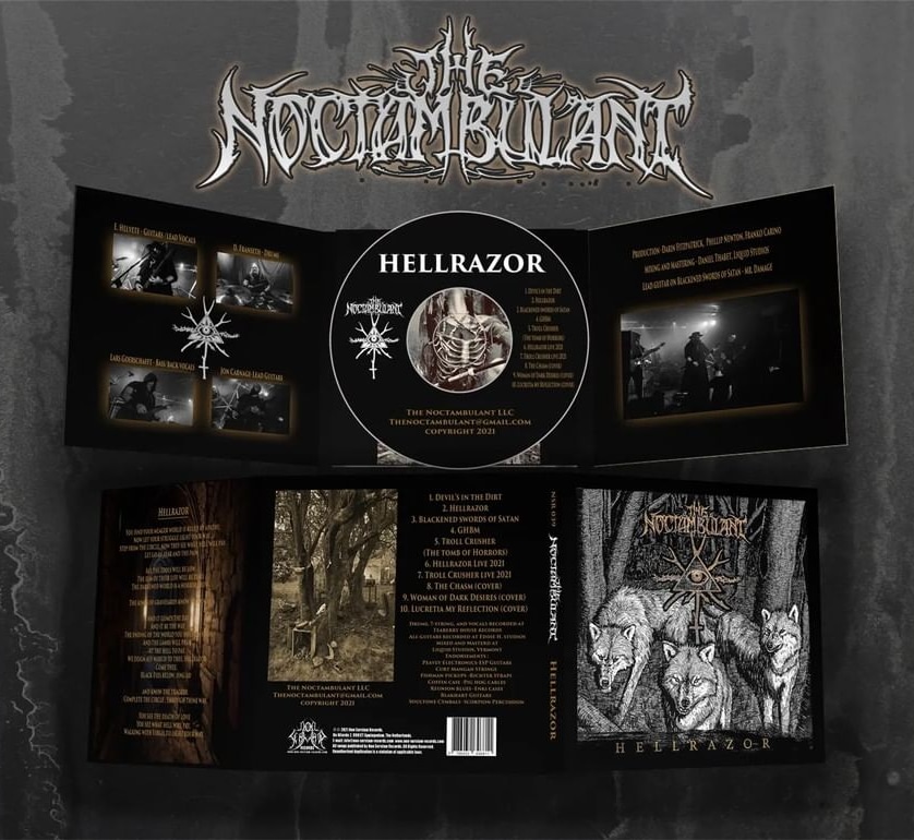 DungeonDaddy2's tweet photo. Pre-orders are open for the new The Noctambulant - "Hellrazor" album. Release-date Nov. 26

The album will be available as Digipak CD and digital HERE:
CD:
https://t.co/Y2FxSo1sPR

Digital:
https://t.co/LJDP8FZLpW 

 #blackmetal  #metal #thenoctambulant  #nonserviamrecords https://t.co/KafVCl57dT