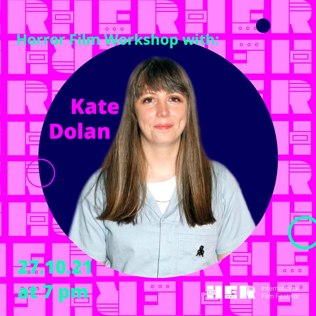 her_kyf's tweet photo. We are thrilled to announce that Kate Dolan will be leading our next workshop as part of the Festival!!! On October 27, 2021, at 7:00 p.m. GMT+1. This is a fantastic opportunity to learn from one of the most talented filmmakers in the Horror genre. @caatdolan #womeninfilm #HERIFF https://t.co/eqIm8WkSBR