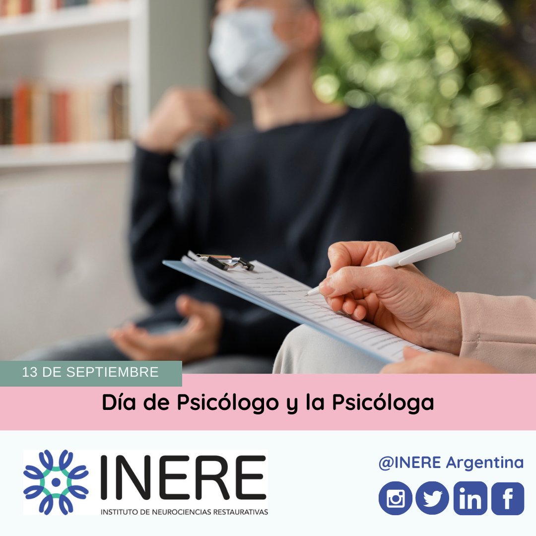 INERE_Argentina's tweet image. 🗓 DÍA DEL PSICÓLOGO Y DE LA PSICÓLOGA | ▶ Desde INERE, entendemos la #SaludMental como uno de los pilares fundantes de la #SaludIntegral. 

🫂 Creemos en acercar contribuciones para afrontar los desafíos que presenta la vida. ¡FELIZ DÍA! ❤️
 
#INERE #NeurocienciasRestaurativas