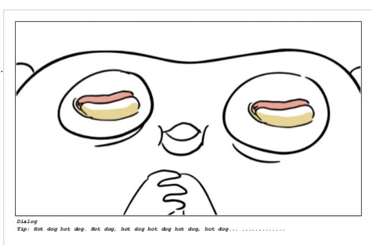 Or this personal example from Home. "The Great Chicago Hot Dog Crisis" is about Oh trying a hotdog for the first time. But also about Humans and Boov learning to co-exist based on bonding over their love for hotdogs.