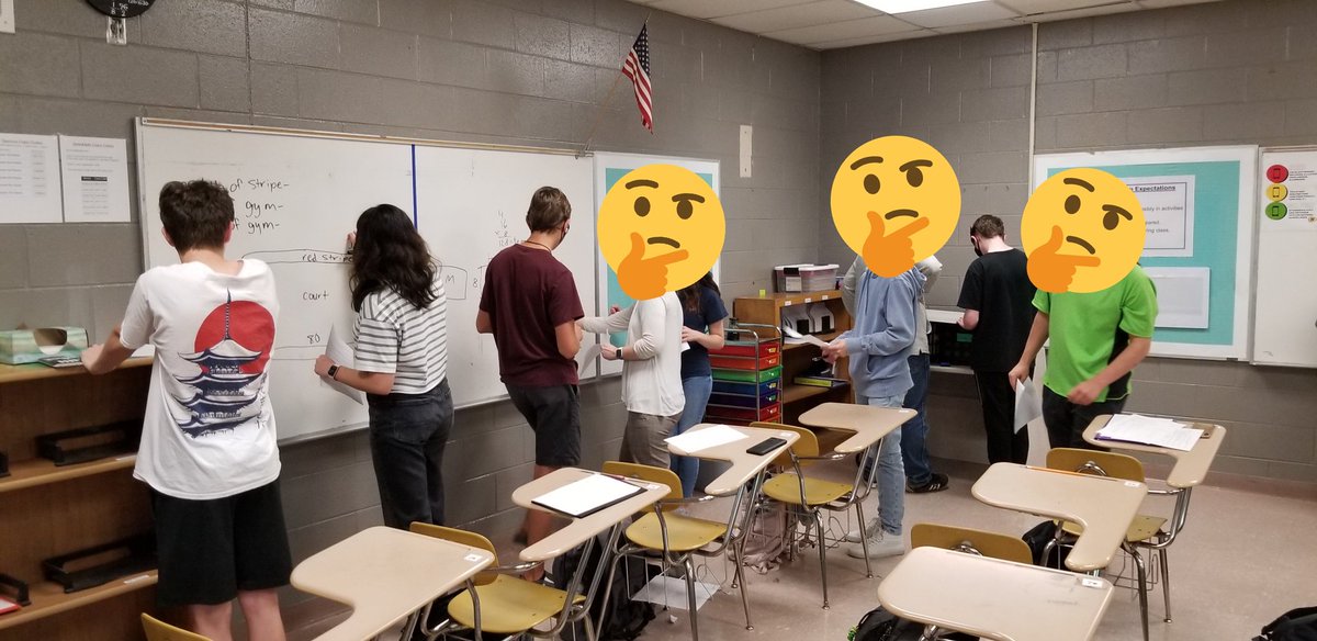 CowansScience's tweet photo. Randomized grouping and vertical whiteboards in Mrs. Jones' IM2 class today!๐ #NeverHurtsToTry #WhateverItTakes #ArrowsUp @RiverdaleHighTN https://t.co/MhNRNSV1tt