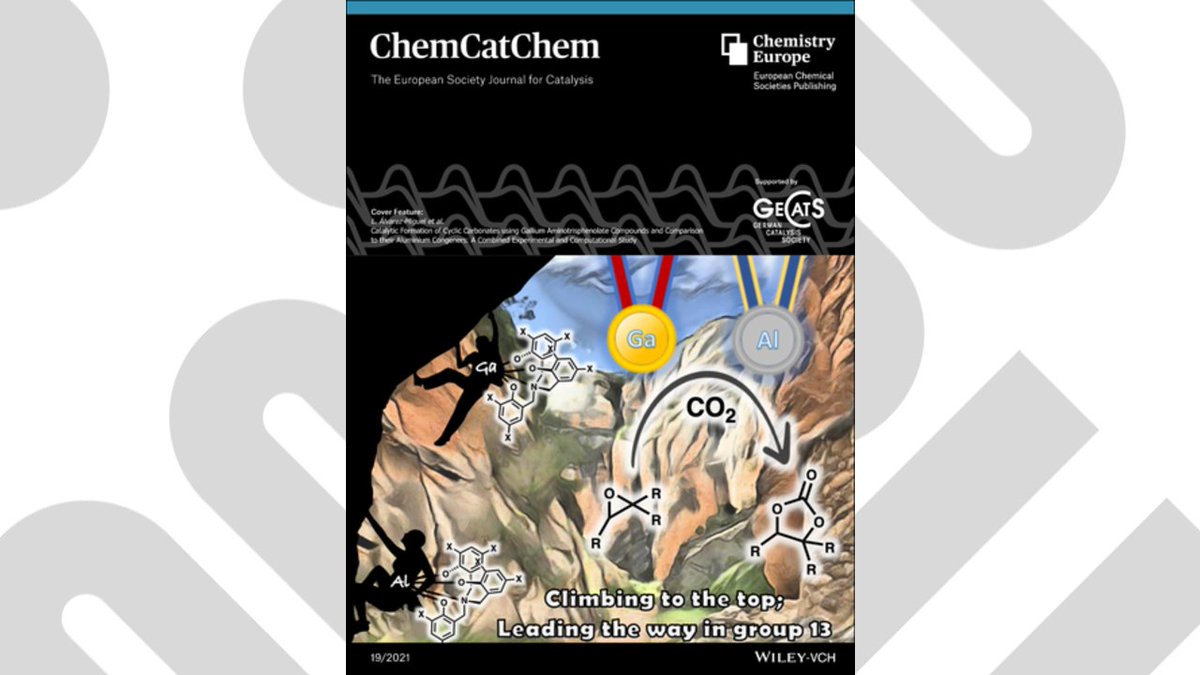 ChemCatChem's tweet photo. #CoverFeature Issue 19/2: Catalytic Formation of Cyclic Carbonates using Gallium Aminotrisphenolate Compounds and Comparison to their Aluminium Congeners by @MartaEGMosquera, Alex Hamilton, Christopher Whiteoak (@shuchem @UAHes) https://t.co/VKP7yzzOYQ https://t.co/qZ8S5s9JvE
