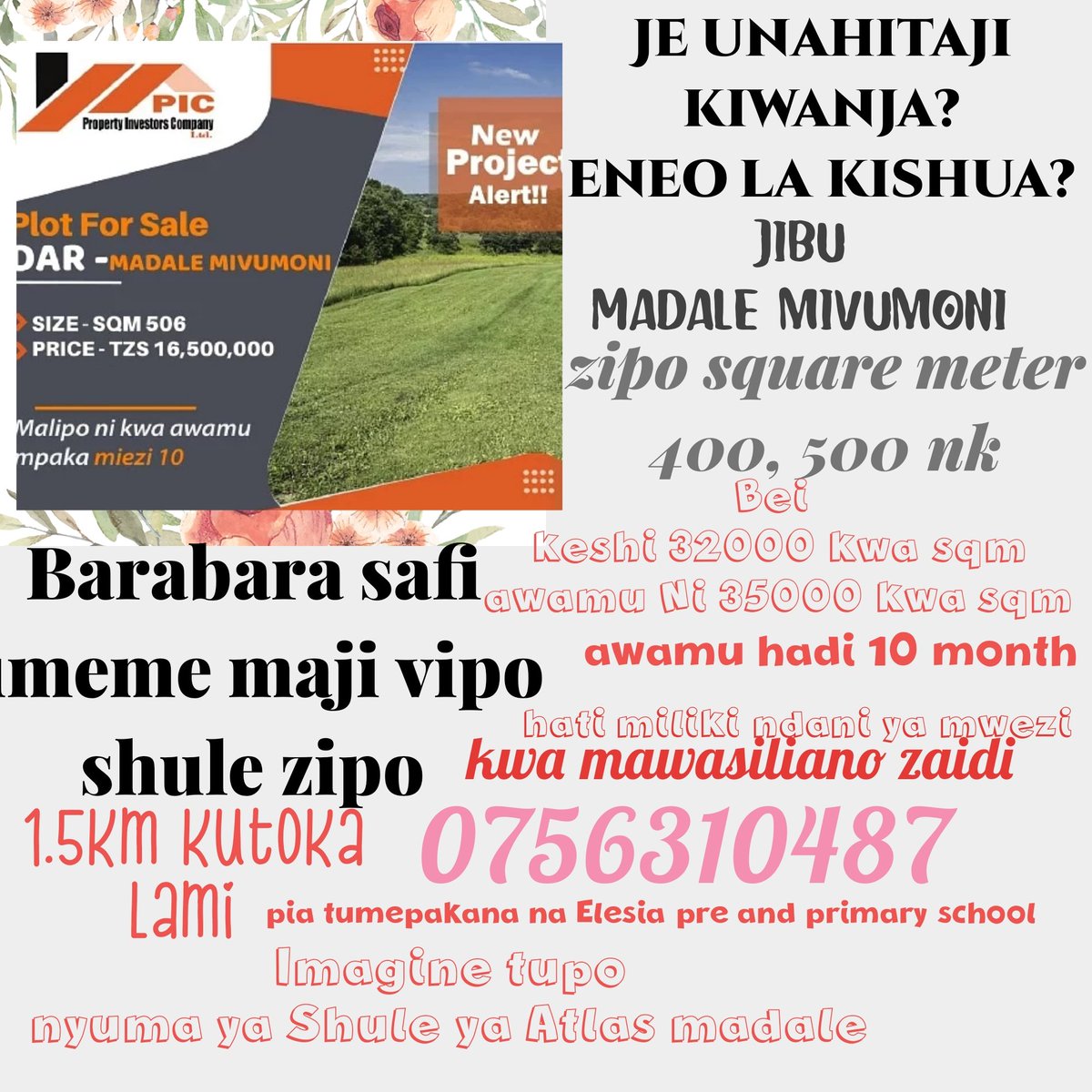 fahamu_m's tweet image. Karibu PIC kwa huduma Bora za viwanja na mashamba DSM NA Dodoma.