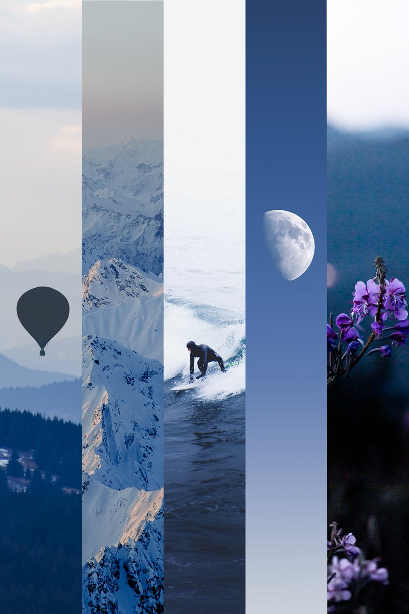 alaska in shades of blue 🔹