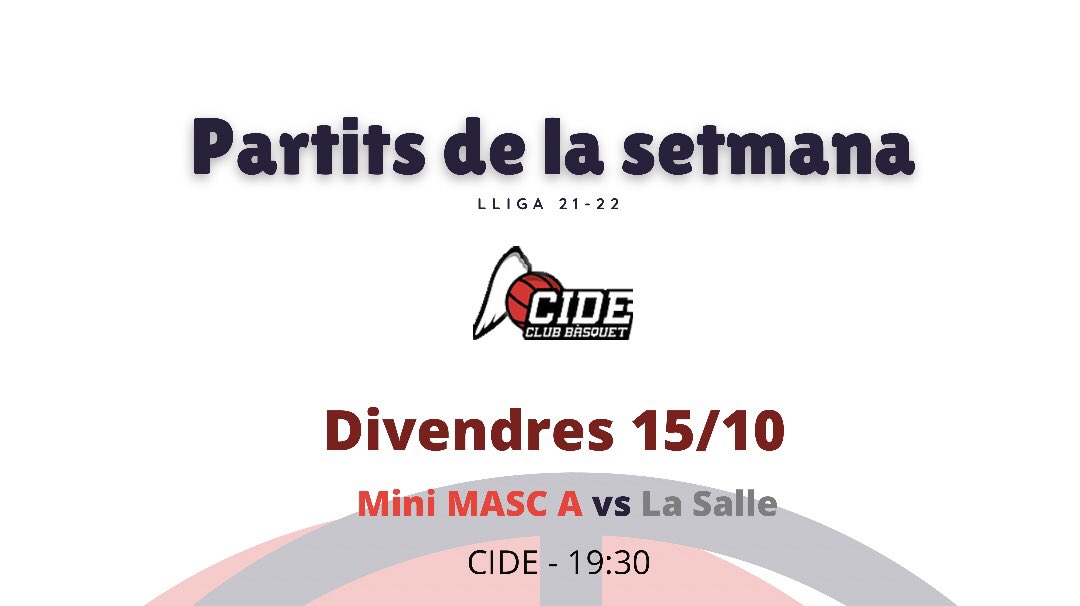 ClubCide's tweet image. ⛹🏻‍♀️⛹🏻Esta semana arranca la liga para nuestro Mini Masculino A. 
🍀Os deseamos la mayor suerte para esta nueva temporada. 
🏀¡A por todas! 

⛹🏻⛹🏻‍♀️Aquesta setmana arranca la lliga pel nostre Mini Masculí A. 
🍀Vos desitjam la major sort per a aquesta nova temporada. 
🏀A per totes!