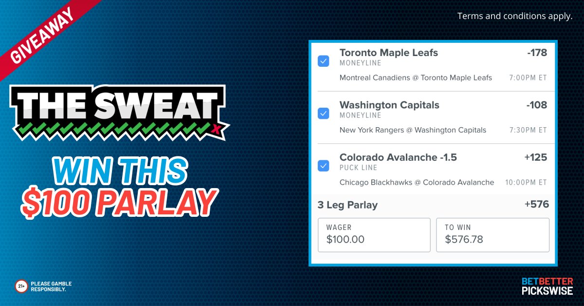 Pickswise's tweet photo. @Alex_Glaze @laurenjbara 🚨 LET'S BET IT SWEAT PARLAY 🚨

We're rolling with @laurenjbara and @Alex_Glaze and will share the $576 winnings with ONE lucky follower if the parlay cashes 💰

To enter:
- RT this ✅
- Follow us ✅

Double your chances
- Follow our IG ✅

T&amp;Cs: https://t.co/PVzj7YtqNS https://t.co/948kbQqXKW