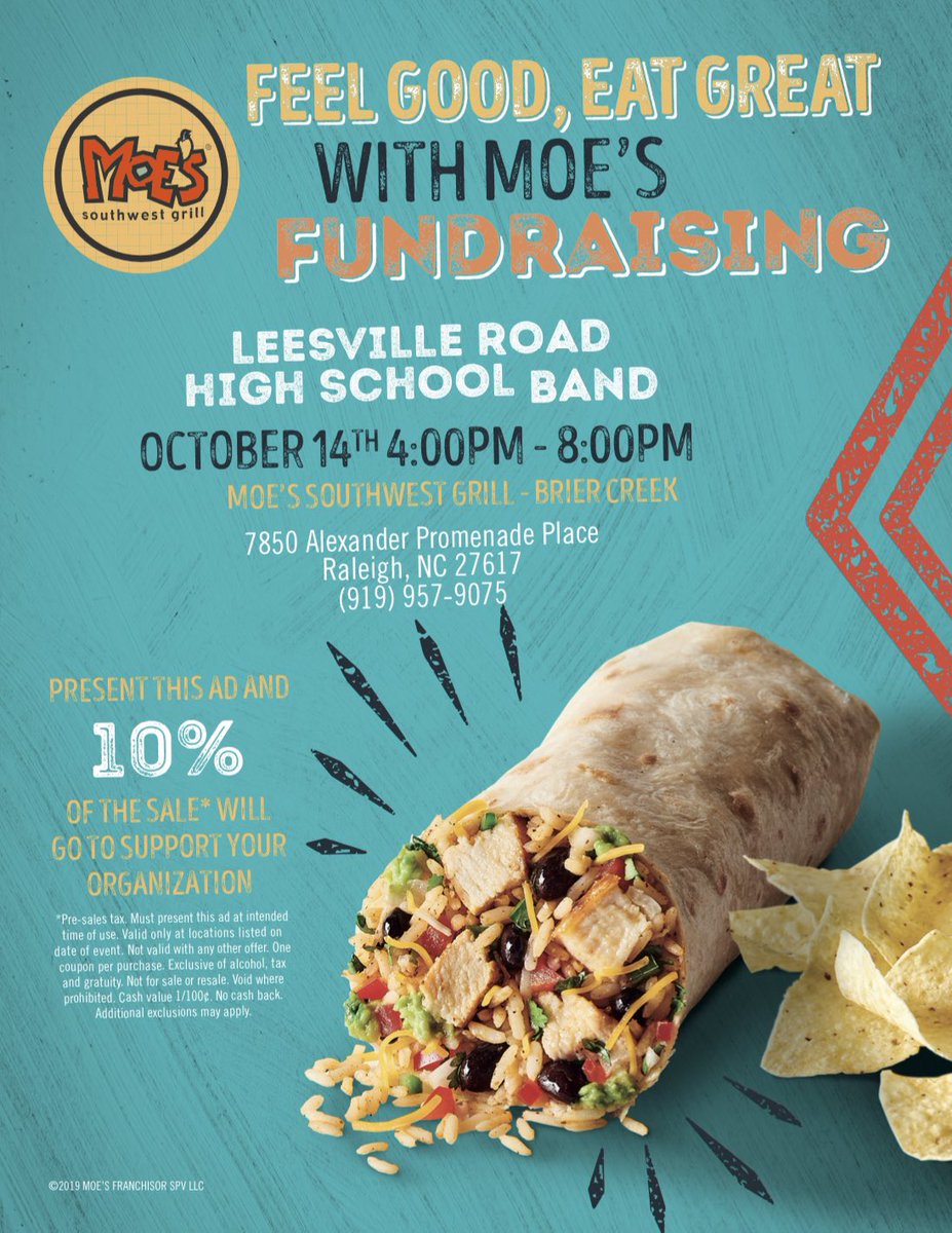 Join us on Thursday!!! #outtoeatnight <a href="/leesvilleroadhs/">Leesville Road High</a> <a href="/LRHSnews/">The Mycenaean</a> <a href="/lrmsbands/">LRMS Band Boosters</a> <a href="/PineHollowBands/">Pine Hollow Bands</a> <a href="/LeesvillePride/">Leesville Pride</a> @LRHS_PAC <a href="/ChorusLrhs/">LRHS Chorus</a> <a href="/ITS5540/">Leesville ITS</a>