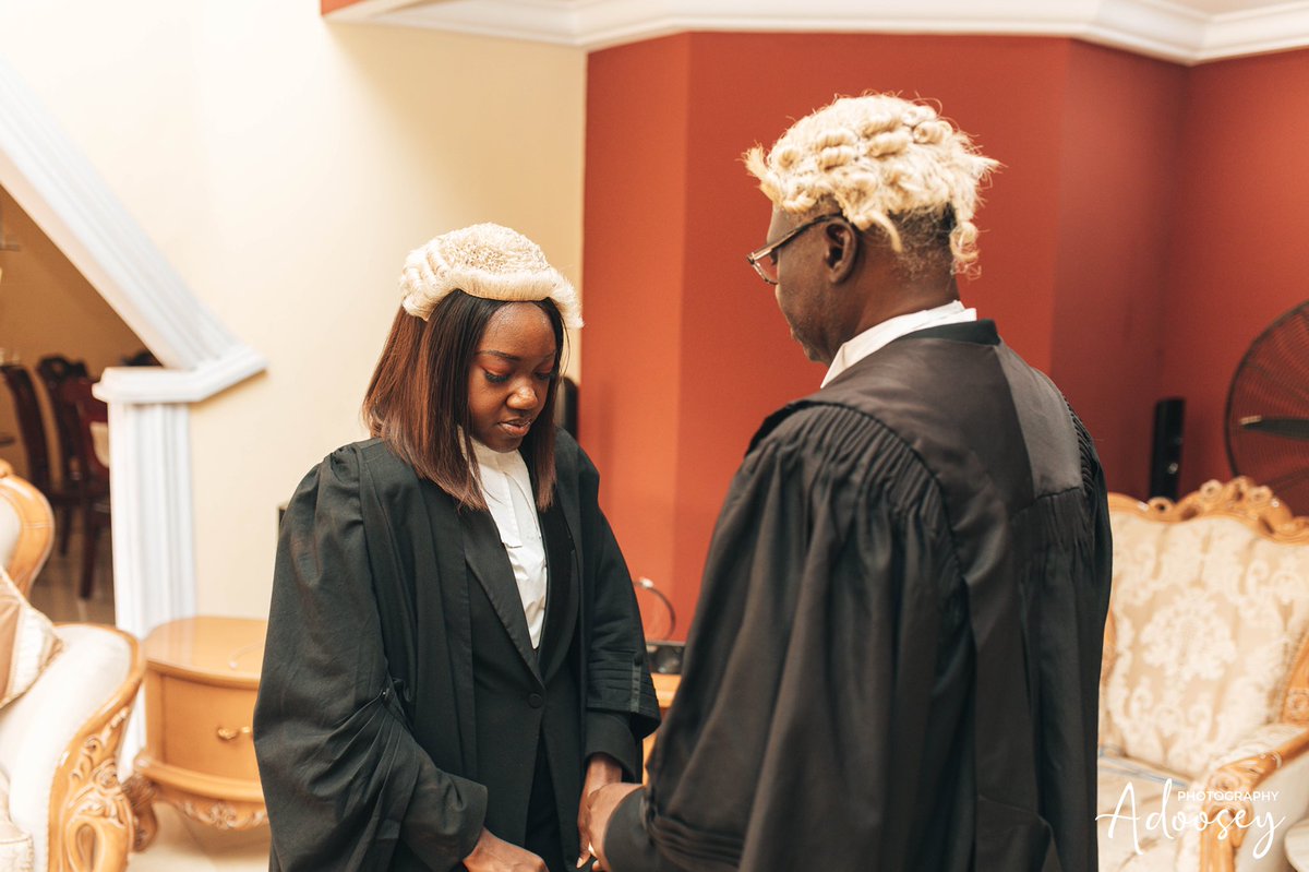 Puumaya_'s tweet photo. Within the same year as the birth of his first born child, he was called to Ghanaian bar. She was one of the babies making noise at the call ceremony you know?! 

On his 25th anniversary at the Ghanaian bar, he gets to see his baby girl join him at the Ghanaian bar. Alhamdullilah https://t.co/dXkgHgv02n