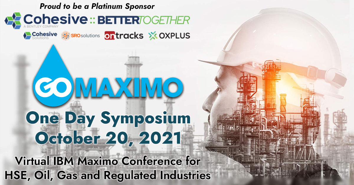 #GOMaximo, the only #Maximo User Group dedicated to #HSE, is right around the corner. Join Ontracks and the Cohesive companies for this virtual event on Oct 20. 

View the Agenda and register today:  bit.ly/3a5qQzb