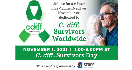 cdiffFoundation's tweet photo. We're excited to announce that C Diff Survivors Day is happening November 1, 2021! Visit https://t.co/kGdW4SmQVo for details and to register for this inaugural live-online event. Registration is complimentary.  #cdiff #Cdifficile #CDI #CdiffSurvivor #Patient #Family #Caregivers https://t.co/DaSWHLY5aP